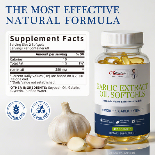 Alliwise® Odorless Garlic Extract Oil 250mg (120 Softgels)