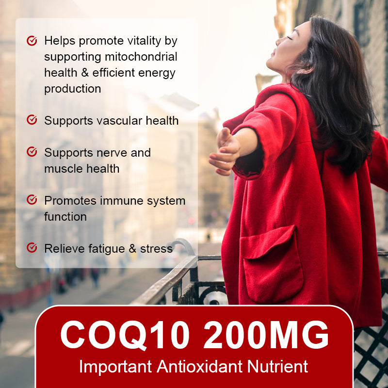 CoQ10 300mg Coenzyme Q10 Supplements 120 Softgels Antioxidant Heart Health & Energy Support