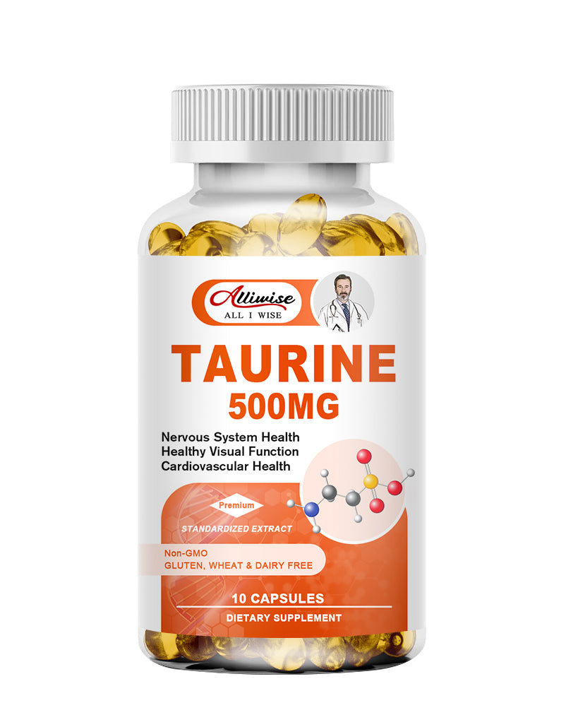 Taurine Capsules 1000MG Antioxidant Amino Acid Double Strength for Healthy Nervous System Visual Function,Brain Health & Cardiovascular Support