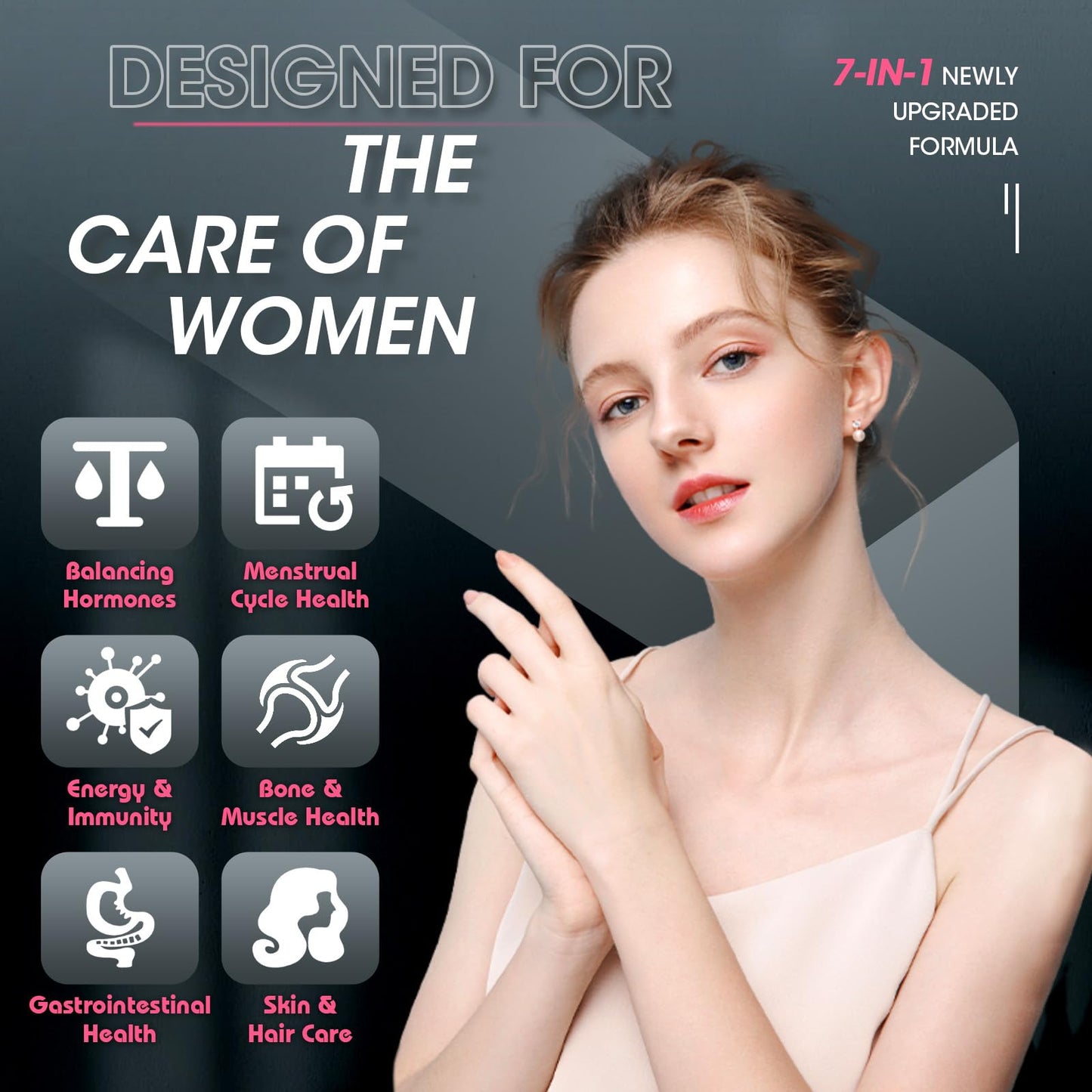 Women’s Beef Organ Supplement – 7-in-1 Grass Fed Formula with Liver, Uterus, Heart & More | Hormonal Balance & Digestive Support* | 90 Capsules**