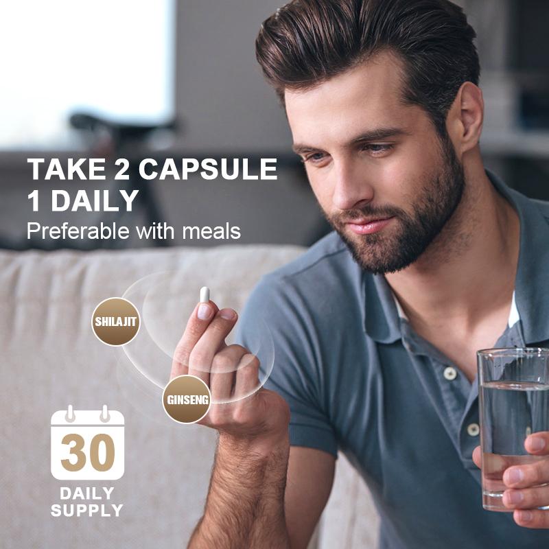 Alliwise Shilajit Supplement 400mg Enhances Athletic Performance Anti-Fatigue For Men & Women Improve Energy Levels
