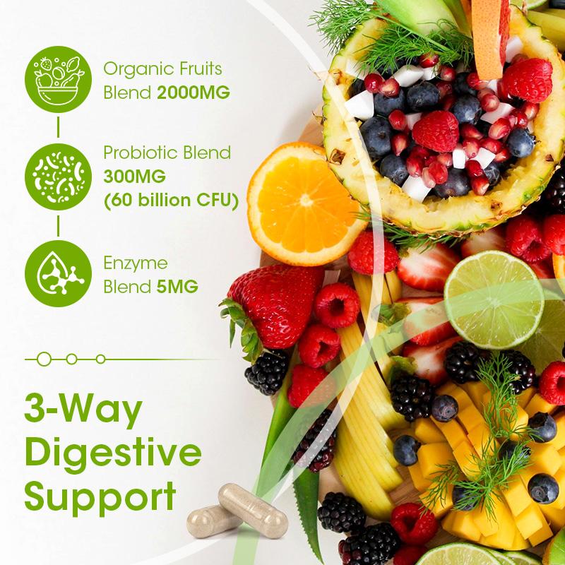 Fruit Probiotics Capsules Dietary Supplement For Digestive Health Support