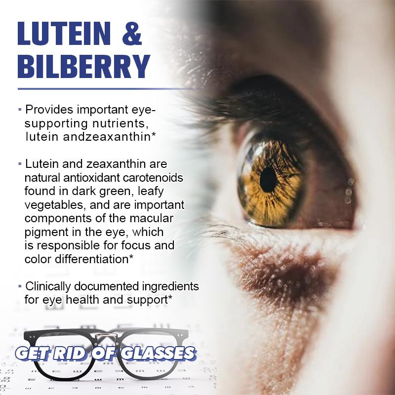 Alliwise Lutein and Zeaxanthin Bilberry Supplements Eye Health Vitamins for Eye Care Blue Light Macular, Red Eyes & Dry Eye