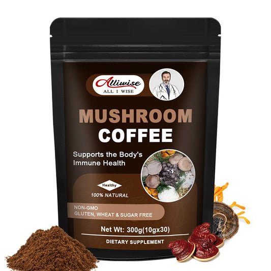 Instant Mushroom Coffee Mix with Cordyceps, Turkey Tail