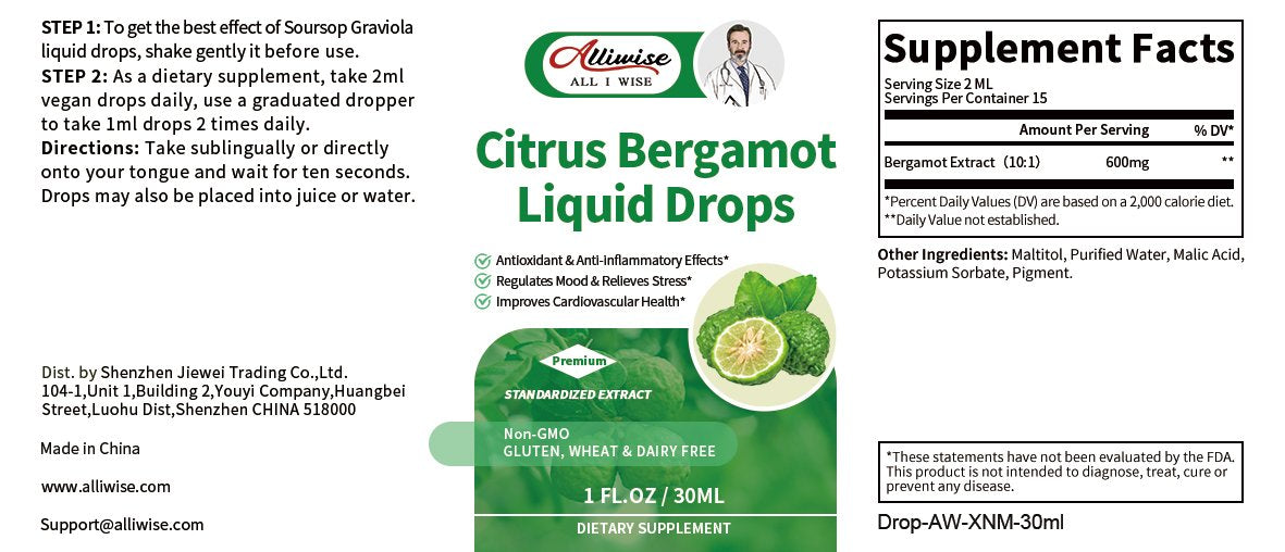 Citrus Bergamot Liquid Drops 30ml