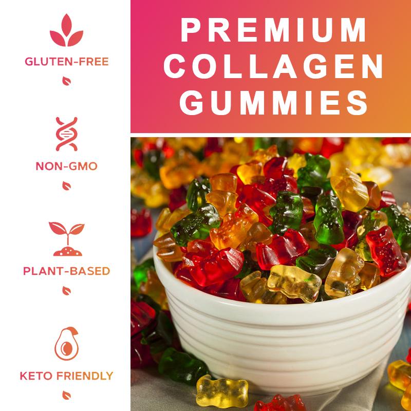 Alliwise Collagen Gummies With Vitamin C Anti Aging Skin Whitening Joint&bone Support Vitamin Gummies