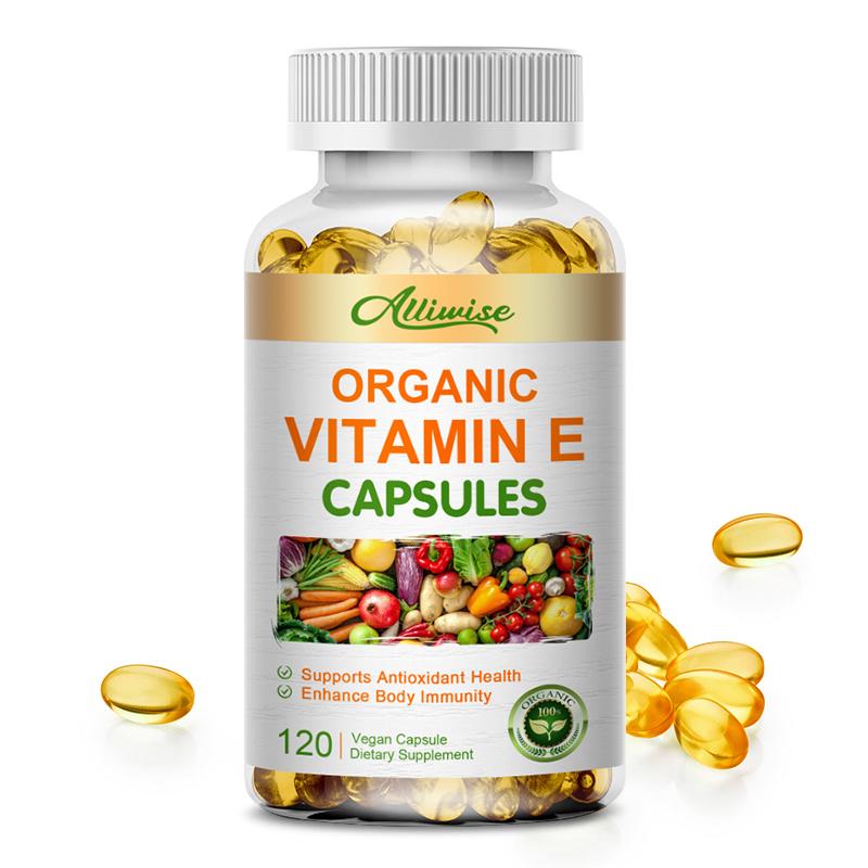 Vitamin E Capsule Natural Antioxidant, Skin & Immune System Support Supplement for Healthy Skin, Hair, Nails, Immune & Eye Health