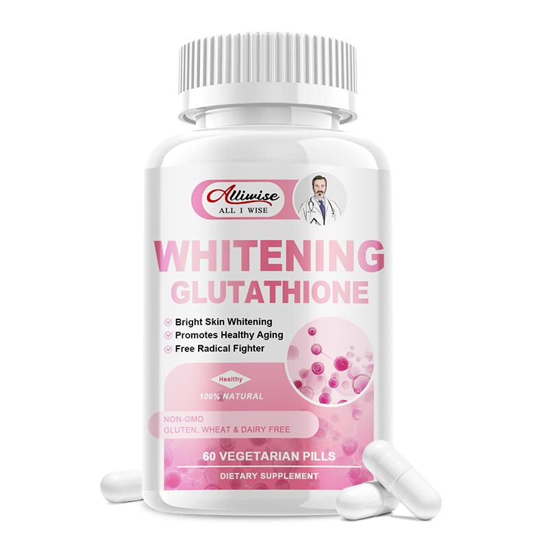 Alliwise Reduced Glutathione Whitening Pills with Vitamin C Antioxidant for Aging Defense, Immune System