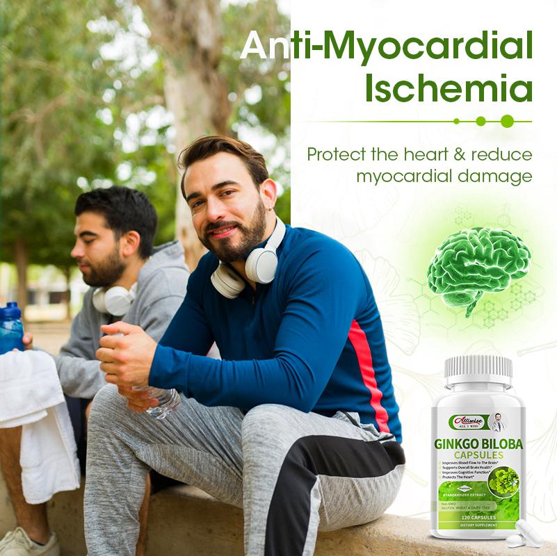 Alliwise Ginkgo Biloba Vegetarian Capsules Extra Supports Brain Function Memory Support