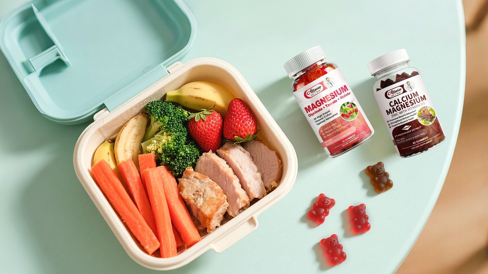 Healthy lunch ideas for school kids with fruits, veggies, and protein-rich snacks.