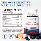 Calcium Citrate Capsule with Vitamin D,Calcium Magnesium Zinc Supplement,Support Bone & Muscle 120 Capsules