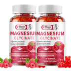 2 Pack Magnesium Glycinate Gummies 600mg - Sugar Free Magnesium Supplement to Support Relaxation, Stress, Heart Health - Chewable Magnesium Gummies for Adults - Strawberry Flavor,120 Gummies