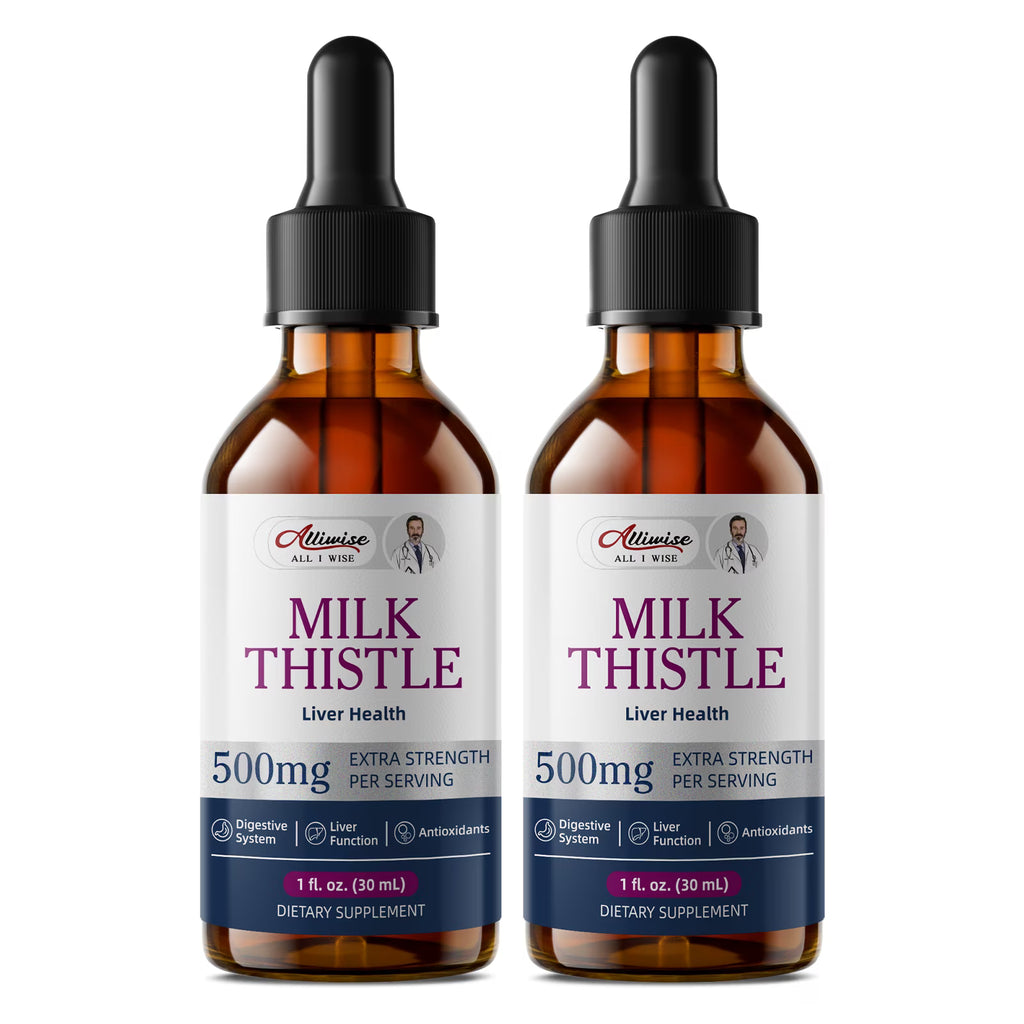 (2 Pack) Milk Thistle Liver Health Support Liquid Drops – High Potency Complex with Dandelion Root & Artichoke, 2 fl oz