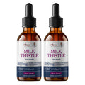 (2 Pack) Milk Thistle Liver Health Support Liquid Drops – High Potency Complex with Dandelion Root & Artichoke, 2 fl oz