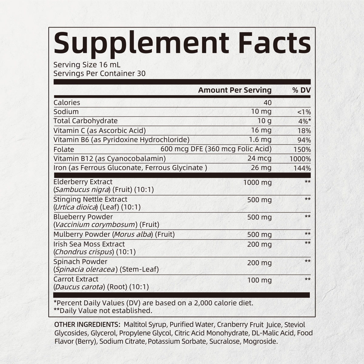 Liquid Iron & Superfood Complex |480ml