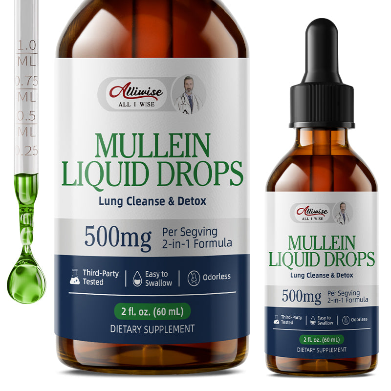 Alliwise® Mullein Leaf Liquid Drops 500mg | 60mL