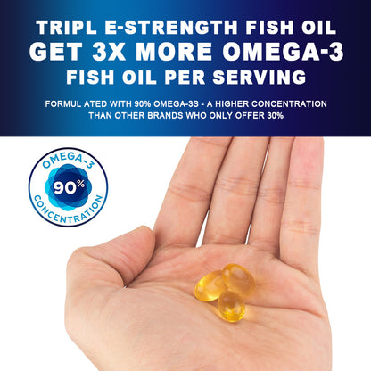 Alliwise Extra Strength Fish Oil – 2,000mg with 1,400mg Omega-3 (800mg EPA & 600mg DHA) – Supports General Wellness, Cognitive Function & Joint Flexibility – Non-GMO, No Fishy Aftertaste