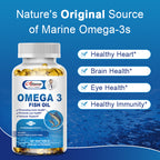 Omega-3 Fish Oil Capsules with Triglyceride EPA & DHA Fatty Acids  Heart, Brain & Joint Support