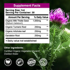 (2 Pack)Alliwise Milk Thistle Drops 1000mg,Silymarin Marianum & Dandelion Root Support Liver Health,Total 2Fl oz