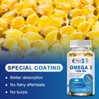 Omega-3 Fish Oil Capsules with Triglyceride EPA & DHA Fatty Acids  Heart, Brain & Joint Support