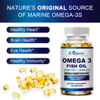 (2 Pack)Alliwise Fish Oil Softgels - Omega 3 Supplement - EPA + DHA - Heart & Brain Health Supplements - 240 Pcs