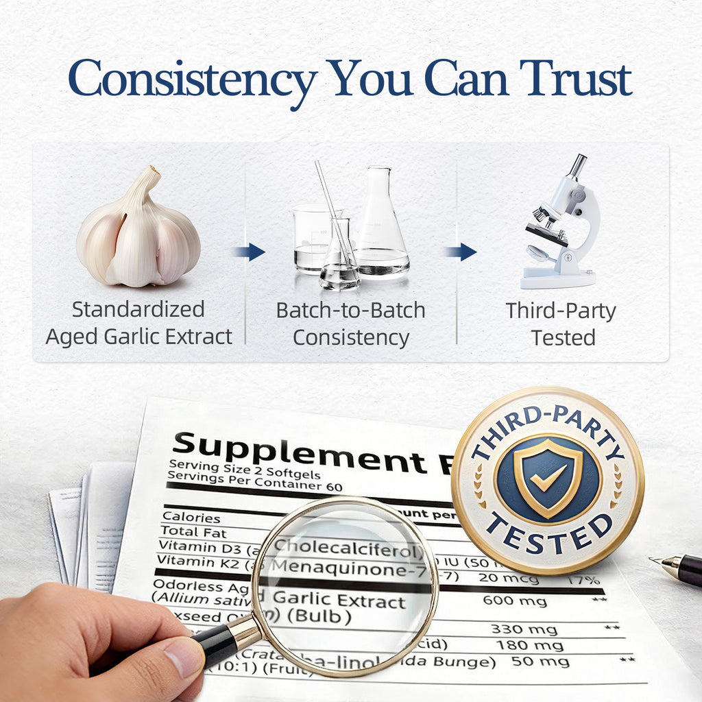 Aged Garlic Extract (600mg) | Cardiovascular Support