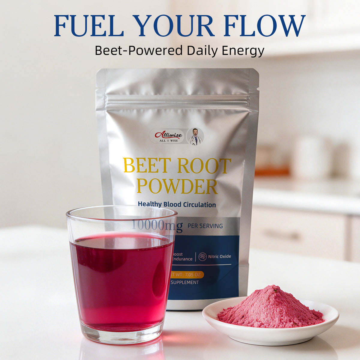 Pure Beet Root Powder - Natural Nitric Oxide & Energy Booster (20 Servings / 200g)