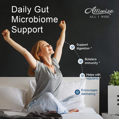 Alliwise Digestive Probiotic Soft Capsules 50 Billion CFU Daily Supplement Supports Immune/Digestive/Prostate/Gut Health and Respiratory Health For Man & Woman