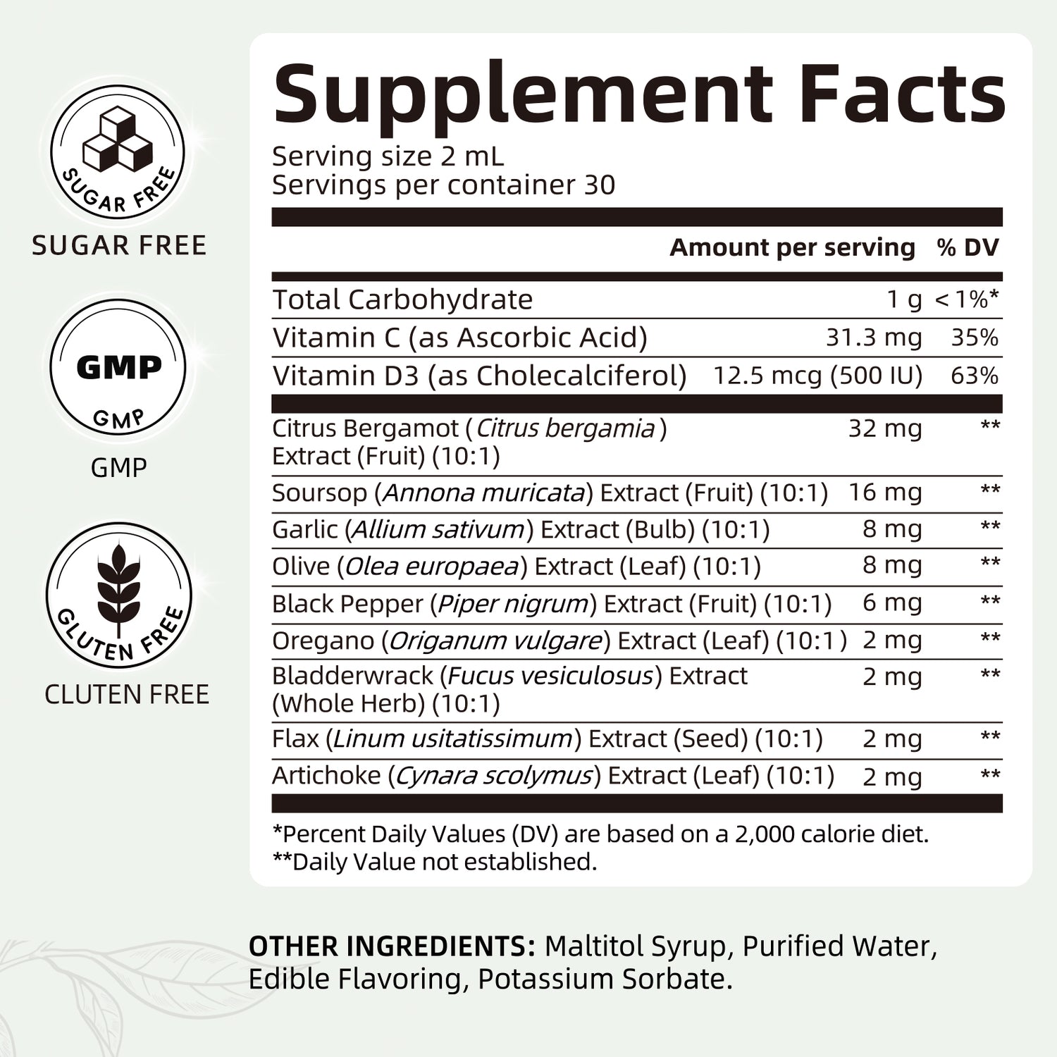 Alliwise® Citrus Bergamot Liquid Drops - Heart, Cholesterol & Circulatory Support (2 fl. oz. / 60 mL)