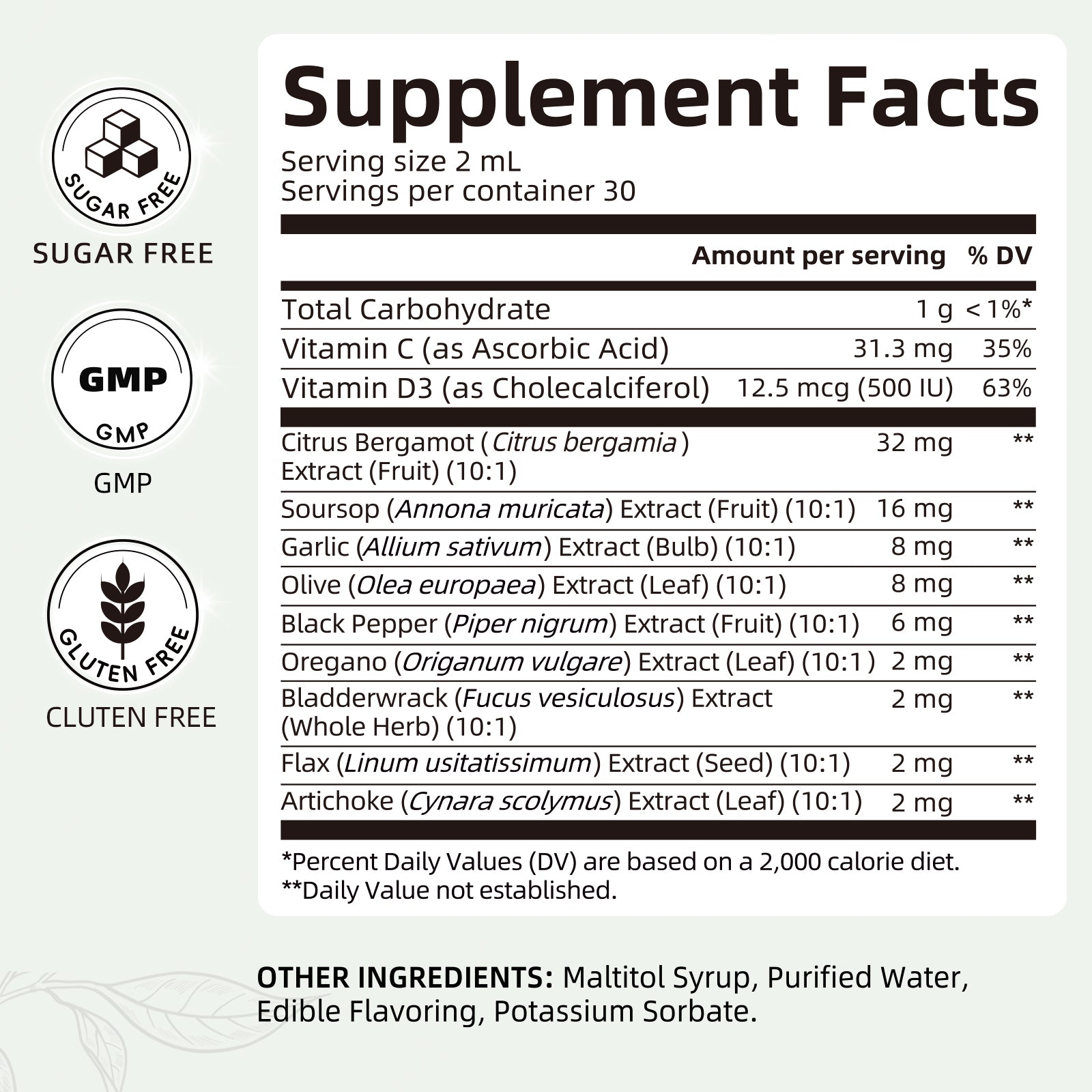 Alliwise® Citrus Bergamot Liquid Drops - Heart, Cholesterol & Circulatory Support (2 fl. oz. / 60 mL)