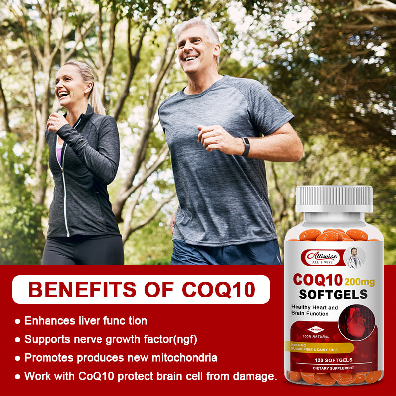 CoQ10 300mg Coenzyme Q10 Supplements 120 Softgels Antioxidant Heart Health & Energy Support