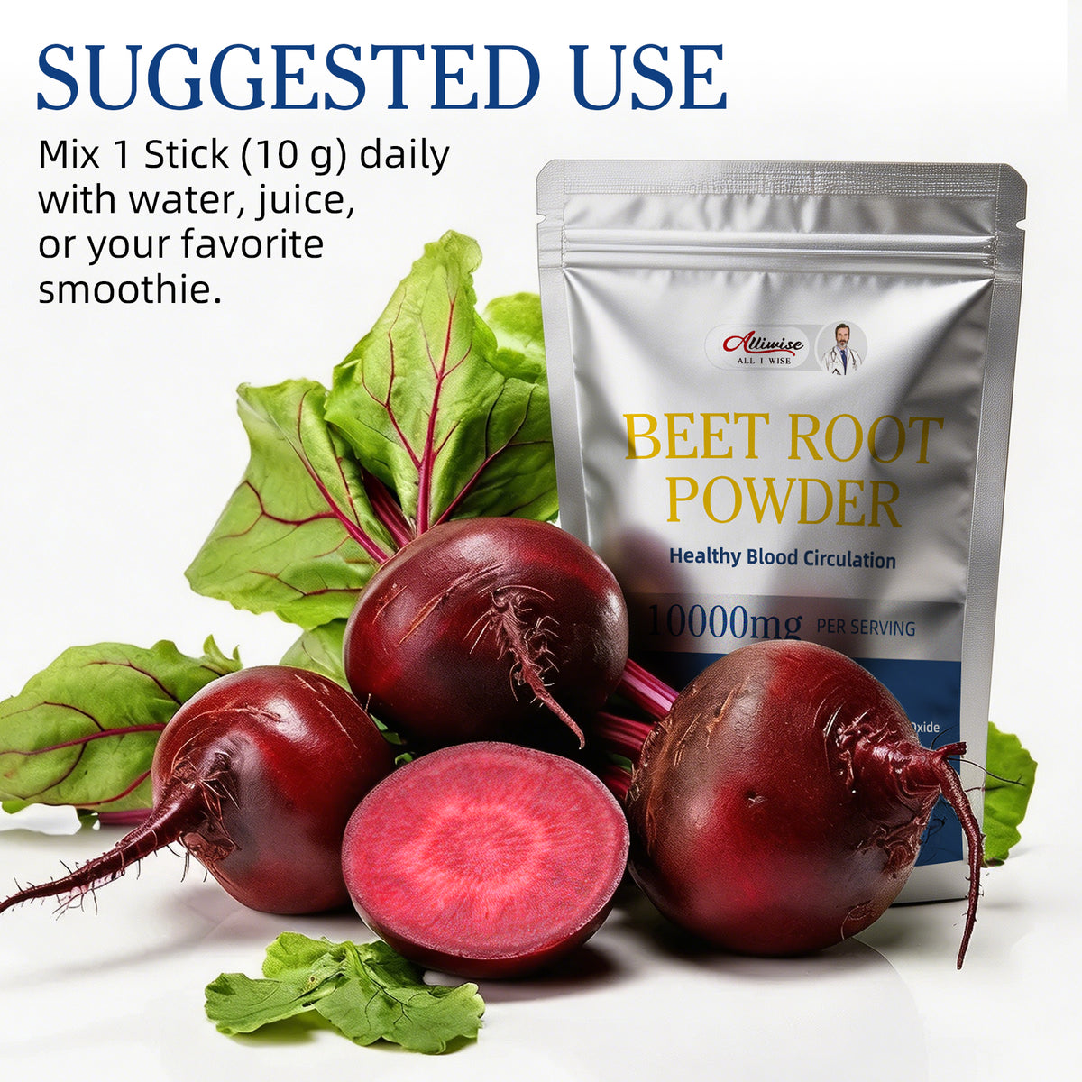 Pure Beet Root Powder - Natural Nitric Oxide & Energy Booster (20 Servings / 200g)
