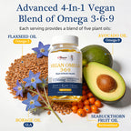 Alliwise® Vegan Omega 3-6-9 Softgels 1156mg - 120 Softgels