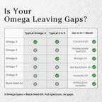 Full-Spectrum Vegan Omega 3·5·6·7·9 Complex — 1600mg Plant-Based Botanical Blend (120 Softgels)