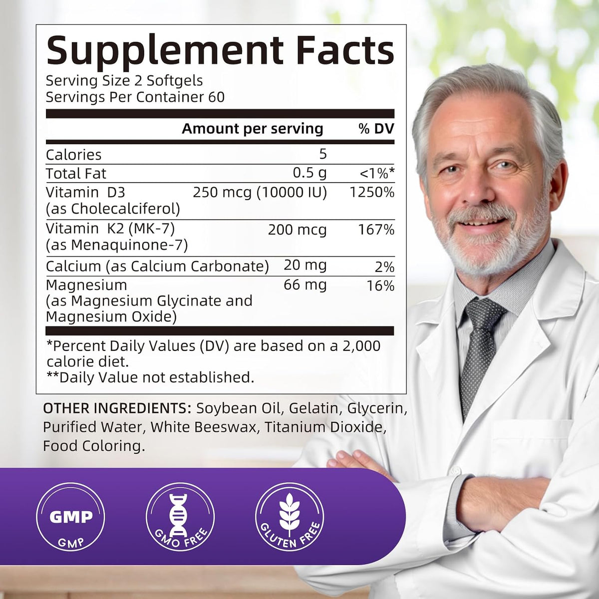 Alliwise d3 k2 Vitamin 10000 iu with Magnesium sofgels