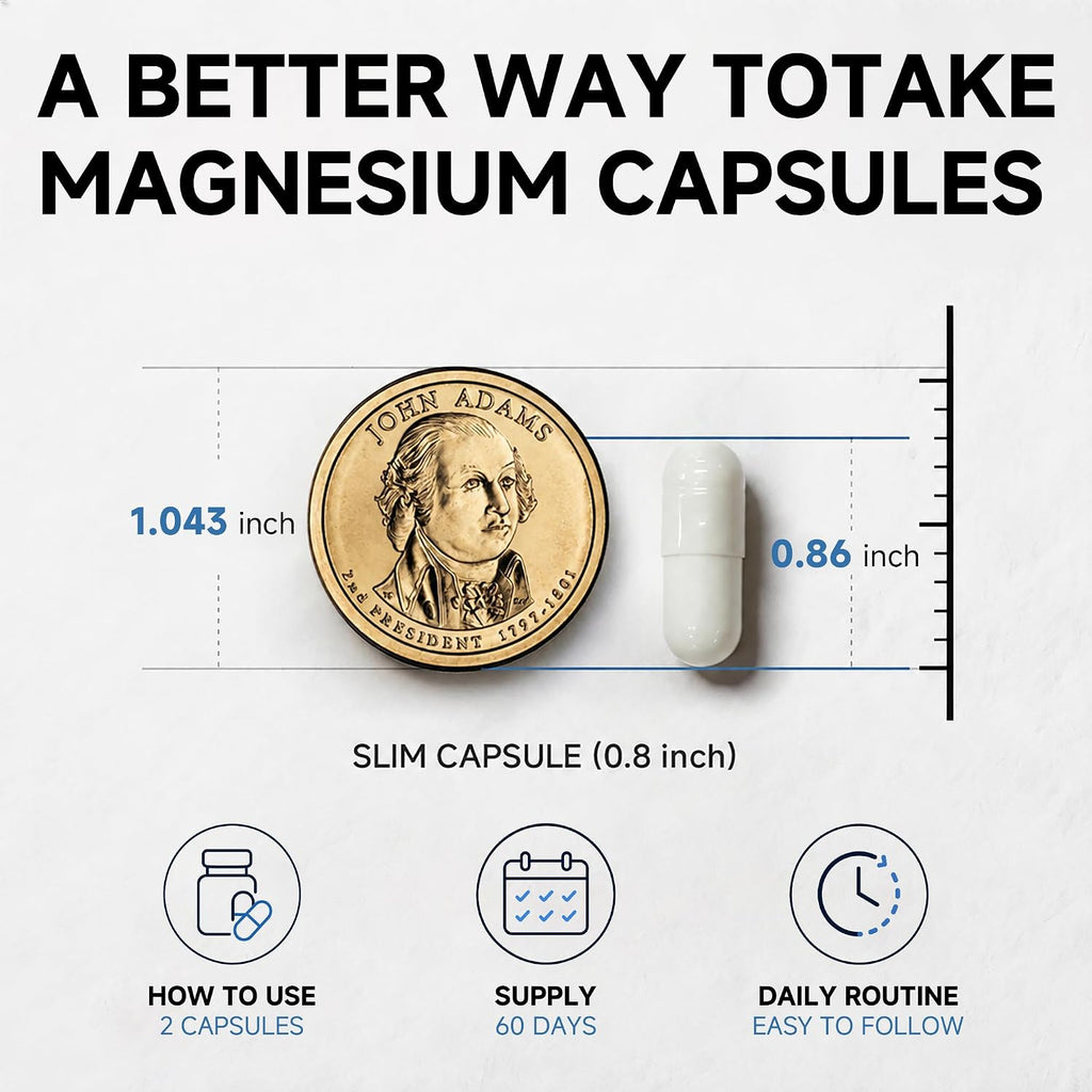 Magnesium Glycinate Capsules | 1265mg Calm & Sleep Support
