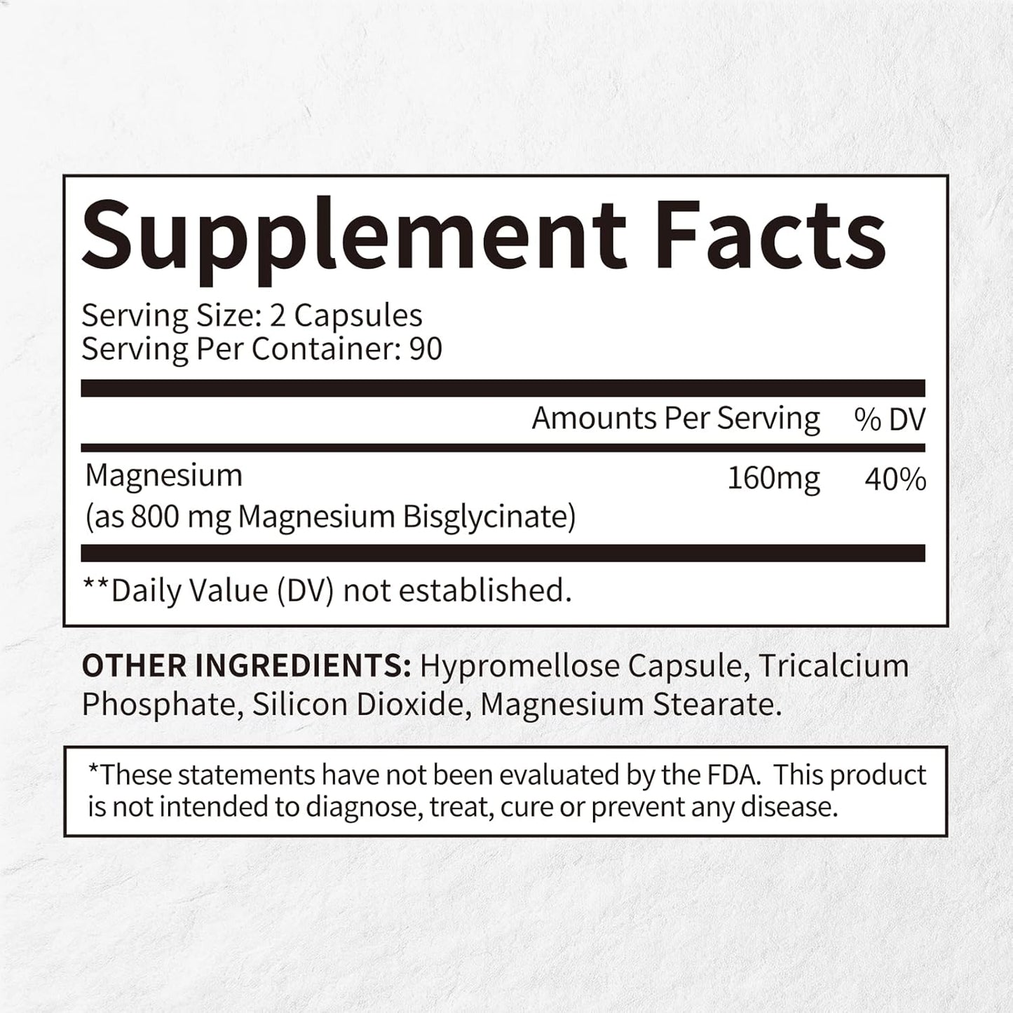 Magnesium Glycinate Capsules, Magnesium Bisglycinate 800mg Chelated, Maximum Absorption, Gentle on Stomach, Small Easy to Swallow, Supports Restful Sleep, Muscle, Bone Health 180 Counts