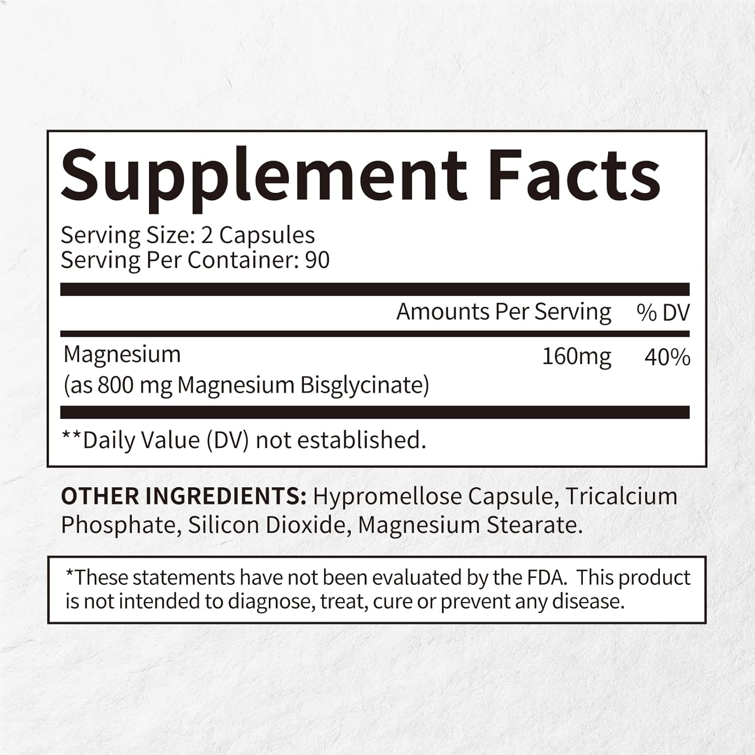 Alliwise Chelated Magnesium Bisglycinate 800mg | 180 Capsules