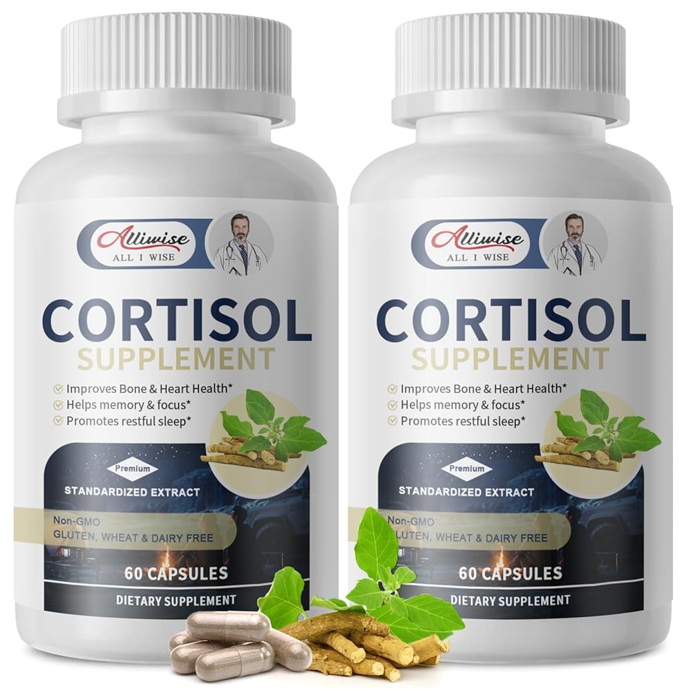 Cortisol Capsules Supplement with Magnesium, Ashwagandha Rhodiola L-Theanine
