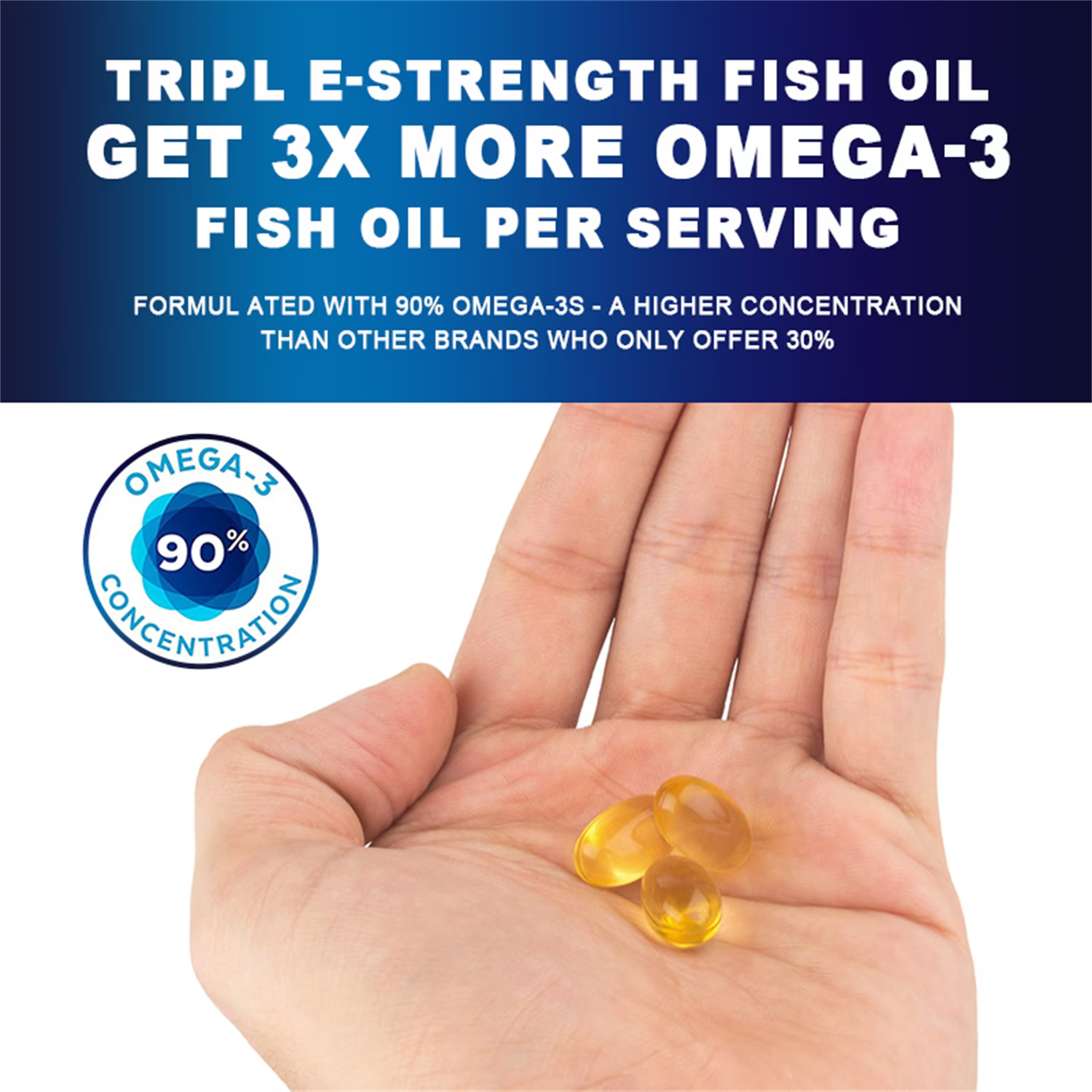 Alliwise Fish Oil Softgels - Omega 3 Supplement - EPA + DHA - Heart & Brain Health Supplements - 120 Pcs