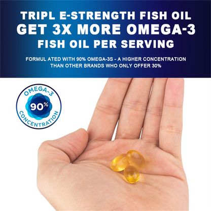 Alliwise Fish Oil Softgels - Omega 3 Supplement - EPA + DHA - Heart & Brain Health Supplements - 120 Pcs