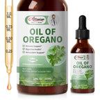 Oregano Oil Liquid Drops - Organic Oil of Oregano Drops Liquid Tincture Extract - Herbal Supplement for Immune Support, Digestive Gut Health - Pure Vegan Non-GMO, 2 fl oz