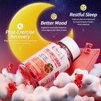 2Pack Magnesium Glycinate Gummies 500mg,Magnesium Potassium Supplement with Taurate, Malate, for Sleep