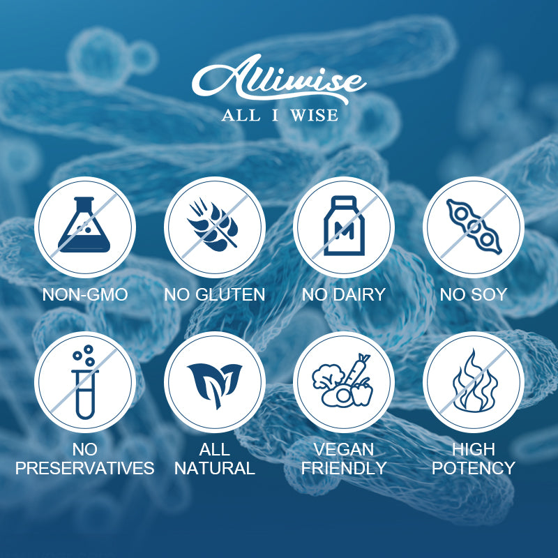 Alliwise Digestive Probiotic Soft Capsules 50 Billion CFU Daily Supplement Supports Immune/Digestive/Prostate/Gut Health and Respiratory Health For Man & Woman