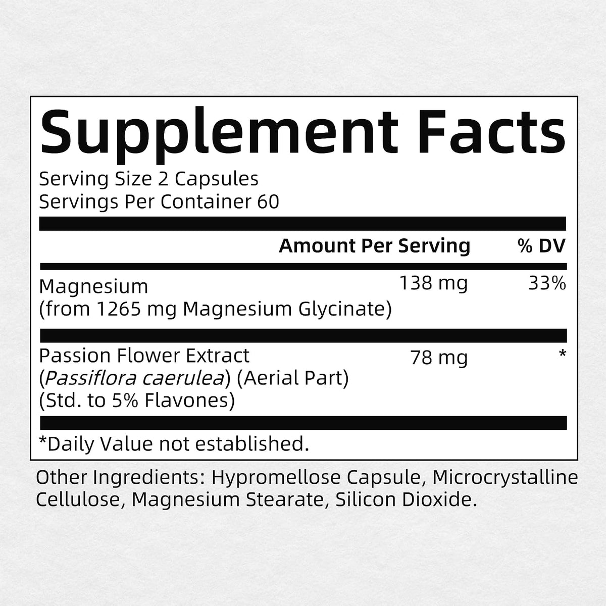 Magnesium Glycinate Capsules | 1265mg Calm & Sleep Support