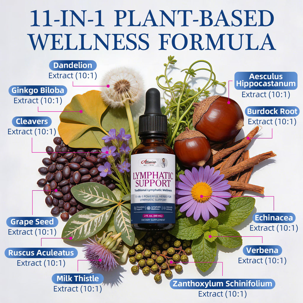 Lymphatic Drainage Drops - Immune & Lymph System Support - Lymphatic Cleanse with Echinacea & Dandelion - 2 fl oz