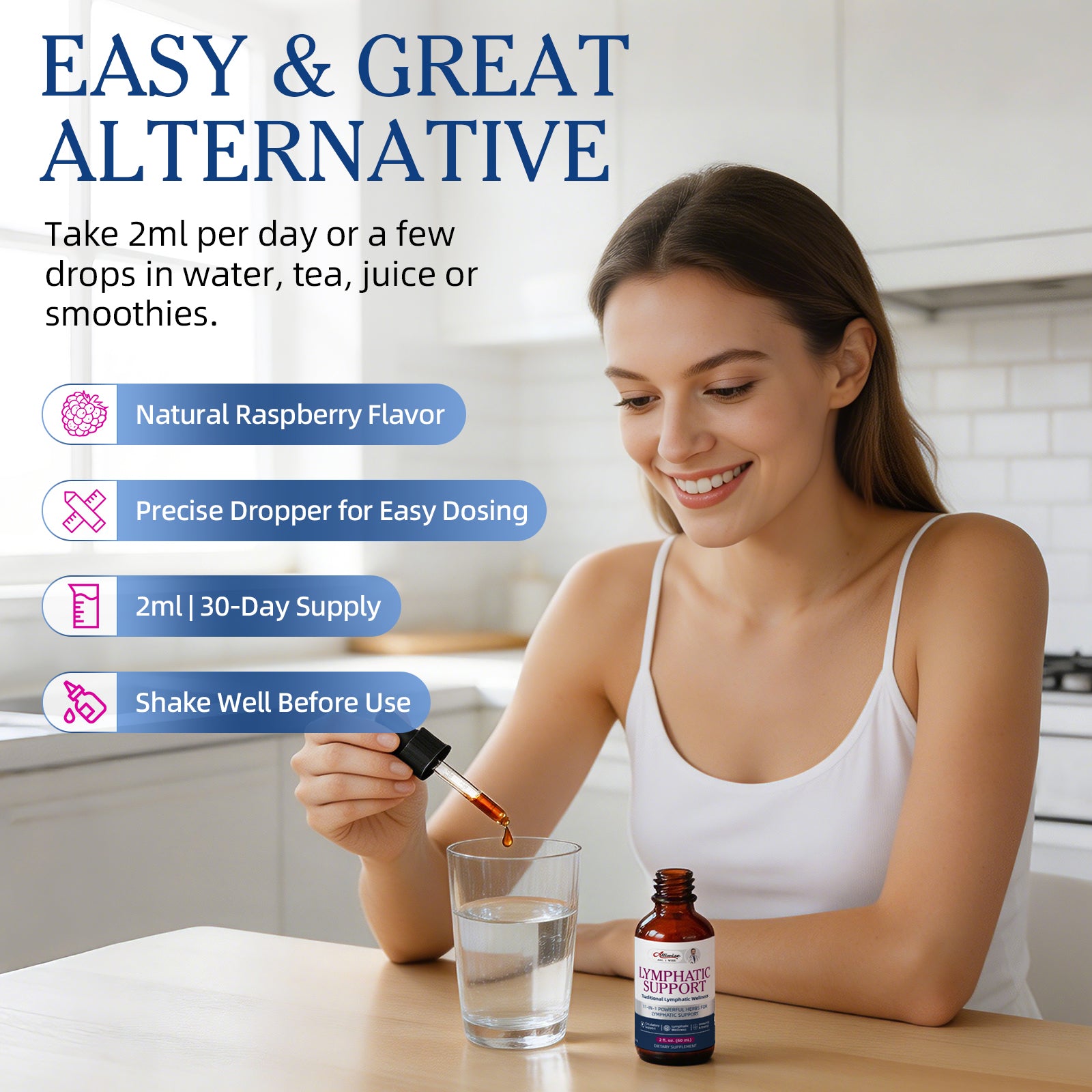 Alliwise® 11-in-1 Lymphatic Support Liquid Drops (2 fl. oz. / 60 mL)