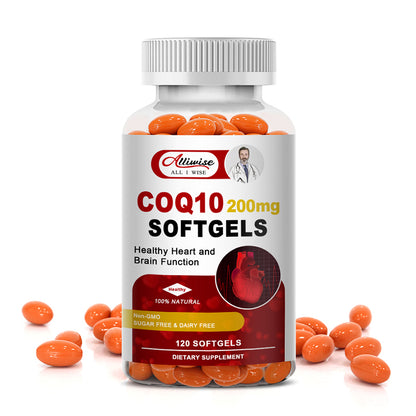 CoQ10 300mg Coenzyme Q10 Supplements 120 Softgels Antioxidant Heart Health & Energy Support
