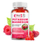 Potassium Magnesium Gummies for Bone & Muscle Relaxation,Mood & Energy Raspberry Flavor
