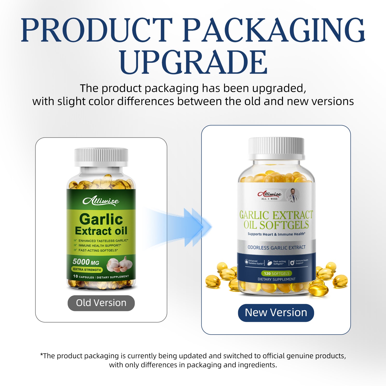 Alliwise® Odorless Garlic Extract Oil 250mg (120 Softgels)